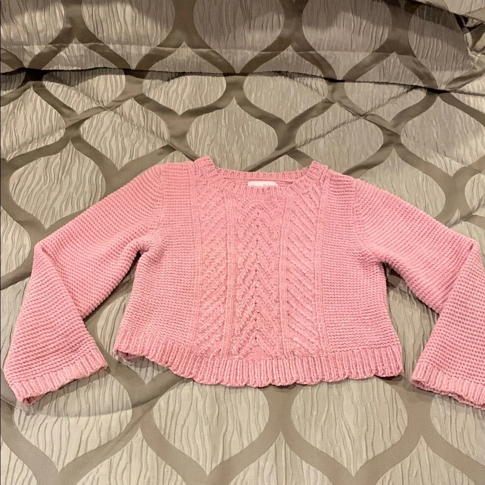 Kid’s Clothe’s Pink Sweater Girls size 7/8 Velour - Picture 2 of 10